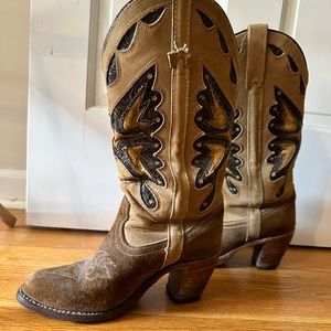 Vintage Leather Cowgirl Boots Size 7